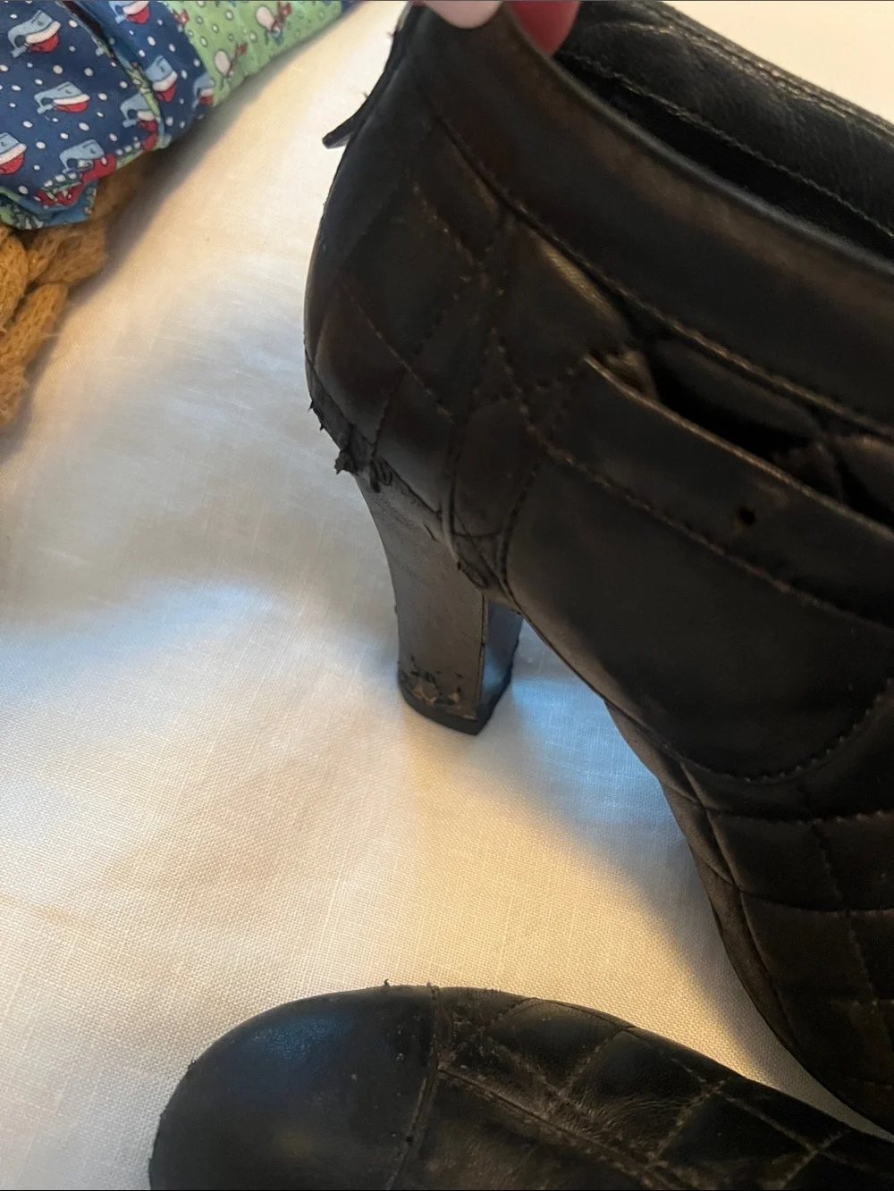 CHANEL Black Quilted Leather Ankle Booties with Silver CC Hardware